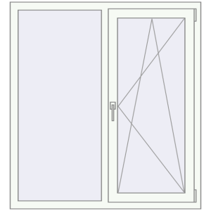 Cumpără Ferestre 1200x1300 mm ALU STANDARD 72 RAL 9016 Traffic white two-sided