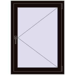 fereastră 800x1100 - REHAU EURO-DESIGN 60 . Vedere din interior Cumpără Ferestre 800x1100 mm BASE REHAU EURO 60 BLACK_BROWN two-sided