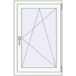Cumpără Ferestre 640x990 mm BASE REHAU EURO 60 RAL 9016 Traffic white two-sided