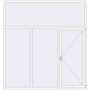 fereastră 2250x2400 - REHAU EURO-DESIGN 60 . Vedere din interior Cumpără Ferestre 2250x2400 mm BASE REHAU EURO 60 RAL 9016 Traffic white two-sided