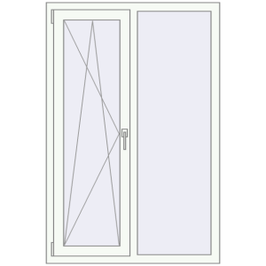 Cumpără Ferestre 1000x1500 mm ALU LIGHT A RAL 9016 Traffic white two-sided