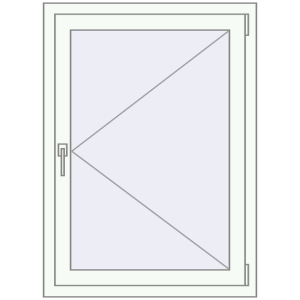 Cumpără Ferestre 800x1100 mm BASE REHAU EURO 60 RAL 9016 Traffic white two-sided