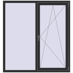 fereastră 1500x1600 - REHAU SYNEGO MD . Vedere din interior Cumpără Ferestre 1500x1600 mm ENERGY-SAVING REHAU SYNEGO MD ANTHRACITE_GREY_GLATT two-sided