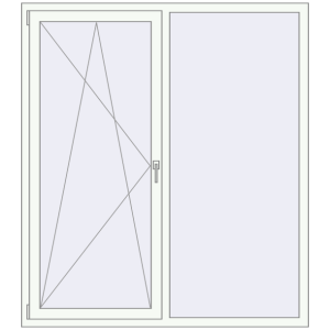 fereastră 1600x1750 - REHAU EURO-DESIGN 70 . Vedere din interior Cumpără Ferestre 1600x1750 mm OPTIMUM REHAU EURO 70 RAL 9016 Traffic white two-sided