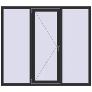 fereastră 1700x1500 - REHAU EURO-DESIGN 60 . Vedere din interior Cumpără Ferestre 1700x1500 mm BASE REHAU EURO 60 ANTHRACITE_GREY_GLATT two-sided