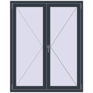 Cumpără Ferestre 1200x1500 mm ENERGY-SAVING REHAU SYNEGO MD ANTHRACITE_GREY_STRUKTURAL two-sided