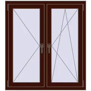fereastră 1050x1160 - REHAU EURO-DESIGN 70 . Vedere din interior Cumpără Ferestre 1050x1160 mm OPTIMUM REHAU EURO 70 BLACK_CHERRY two-sided