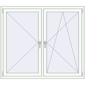 fereastră 1500x1300 - REHAU EURO-DESIGN 70 . Vedere din interior Cumpără Ferestre 1500x1300 mm OPTIMUM REHAU EURO 70 RAL 9016 Traffic white two-sided