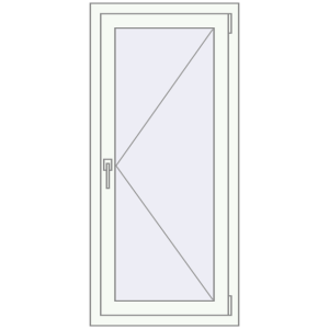 Cumpără Ferestre 630x1300 mm ALU LIGHT A RAL 9016 Traffic white two-sided