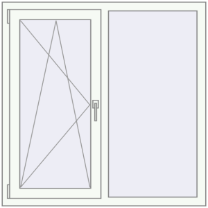 Cumpără Ferestre 1160x1160 mm OPTIMUM REHAU EURO 70 RAL 9016 Traffic white two-sided