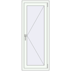 Cumpără Ferestre 570x1420 mm ALU STANDARD 72 RAL 9016 Traffic white two-sided