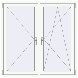 Cumpără Ferestre 1250x1250 mm OPTIMUM REHAU EURO 70 RAL 9016 Traffic white two-sided