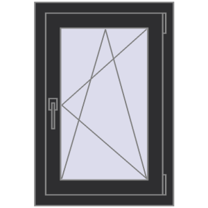 Cumpără Ferestre 500x800 mm OPTIMUM REHAU EURO 70 ANTHRACITE_GREY_GLATT two-sided