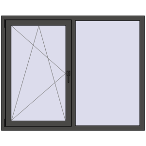 fereastră 1500x1200 - REHAU ART EVOLUTION . Vedere din interior Cumpără Ferestre 1500x1200 mm REHAU ARTEVO BASALT_GREY two-sided