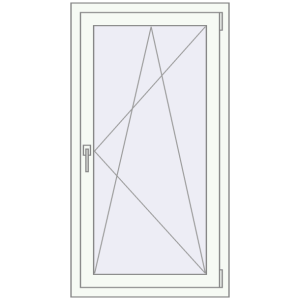 Cumpără Ferestre 650x1300 mm ALU LIGHT A RAL 9016 Traffic white two-sided