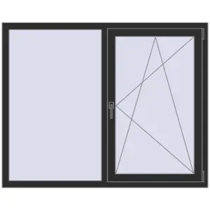 fereastră 1500x1200 - REHAU EURO-DESIGN 70 . Vedere din interior Cumpără Ferestre 1500x1200 mm OPTIMUM REHAU EURO 70 BLACK_STRUCTURAL two-sided