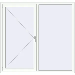 fereastră 1560x1500 - REHAU EURO-DESIGN 60 . Vedere din interior Cumpără Ferestre 1560x1500 mm BASE REHAU EURO 60 RAL 9016 Traffic white two-sided