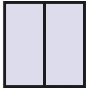 Cumpără Ferestre 1470x1550 mm BASE REHAU EURO 60 BLACK_COOL_110L-2 two-sided