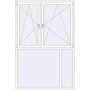 fereastră 1570x2370 - REHAU EURO-DESIGN 70 . Vedere din interior Cumpără Ferestre 1570x2370 mm OPTIMUM REHAU EURO 70 RAL 9016 Traffic white two-sided