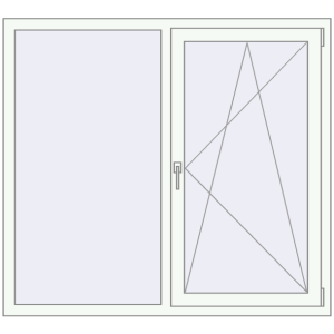 Cumpără Ferestre 1380x1300 mm ALU LIGHT A RAL 9016 Traffic white two-sided