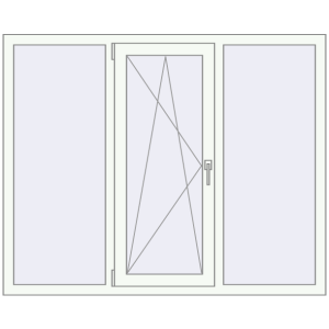 Cumpără Ferestre 1550x1250 mm REHAU BRILLANT DESIGN RAL 9016 Traffic white two-sided