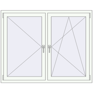 fereastră 1450x1150 - REHAU ART EVOLUTION . Vedere din interior Cumpără Ferestre 1450x1150 mm REHAU ARTEVO RAL 9016 Traffic white two-sided