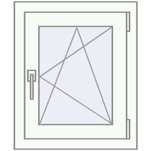 fereastră 500x550 - REHAU Brillant-Design . Vedere din interior Cumpără Ferestre 500x550 mm REHAU BRILLANT DESIGN RAL 9016 Traffic white two-sided