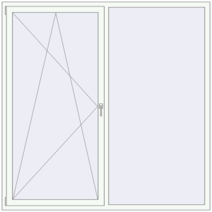 Cumpără Ferestre 2000x2000 mm BASE REHAU EURO 60 RAL 9016 Traffic white two-sided