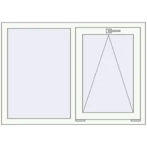 fereastră 1200x850 - REHAU EURO-DESIGN 70 . Vedere din interior Cumpără Ferestre 1200x850 mm OPTIMUM REHAU EURO 70 RAL 9016 Traffic white two-sided