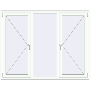Cumpără Ferestre 1800x1400 mm OPTIMUM REHAU EURO 70 RAL 9016 Traffic white two-sided