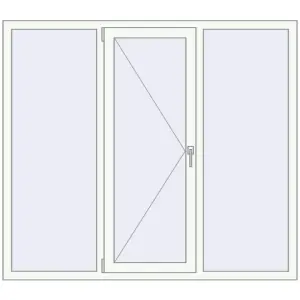 fereastră 1700x1500 - REHAU EURO-DESIGN 60 . Vedere din interior Cumpără Ferestre 1700x1500 mm BASE REHAU EURO 60 RAL 9016 Traffic white two-sided