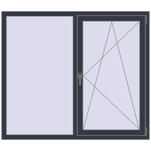 fereastră 1500x1300 - REHAU Brillant-Design . Vedere din interior Cumpără Ferestre 1500x1300 mm REHAU BRILLANT DESIGN ANTHRACITE_GREY_STRUKTURAL two-sided