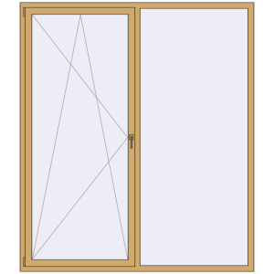 fereastră 2000x2300 - FRAMEX FT 72 . Vedere din interior Cumpără Ferestre 2000x2300 mm ALU STANDARD 72 RAL 1002 Sand yellow two-sided