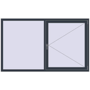 Cumpără Ferestre 2000x1200 mm BASE REHAU EURO 60 ANTHRACITE_GREY_STRUKTURAL two-sided
