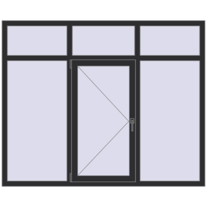 Cumpără Ferestre 1900x1550 mm OPTIMUM REHAU EURO 70 ANTHRACITE_GREY_GLATT two-sided