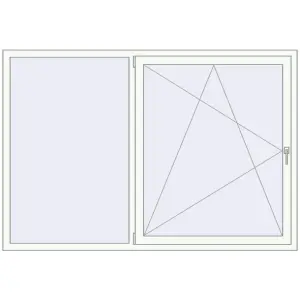 Cumpără Ferestre 2040x1390 mm REHAU BRILLANT DESIGN RAL 9016 Traffic white two-sided