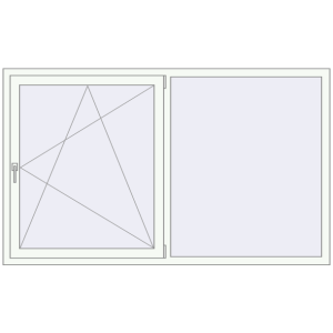 Cumpără Ferestre 2000x1200 mm REHAU ARTEVO RAL 9016 Traffic white two-sided