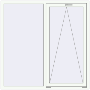 Cumpără Ferestre 1500x1500 mm BASE REHAU EURO 60 RAL 9016 Traffic white two-sided