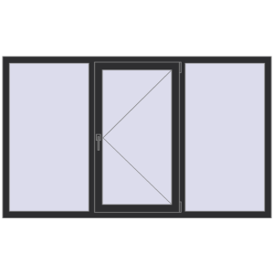 Cumpără Ferestre 2000x1200 mm OPTIMUM REHAU EURO 70 ANTHRACITE_GREY_GLATT two-sided