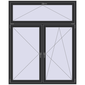 Cumpără Ferestre 1600x1970 mm OPTIMUM REHAU EURO 70 ANTHRACITE_GREY_GLATT two-sided