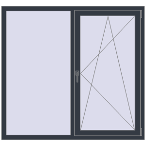 Cumpără Ferestre 1500x1400 mm OPTIMUM REHAU EURO 70 ANTHRACITE_GREY_STRUKTURAL two-sided