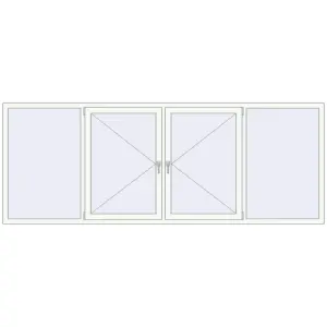 Cumpără Ferestre 3200x1200 mm OPTIMUM REHAU EURO 70 RAL 9016 Traffic white two-sided