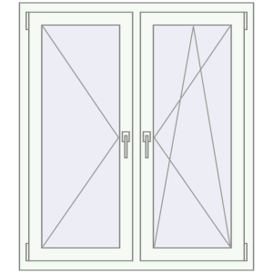 Cumpără Ferestre 1100x1200 mm REHAU BRILLANT DESIGN RAL 9016 Traffic white two-sided