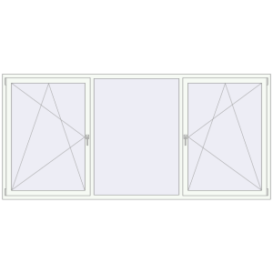 Cumpără Ferestre 3000x1400 mm OPTIMUM REHAU EURO 70 RAL 9016 Traffic white two-sided