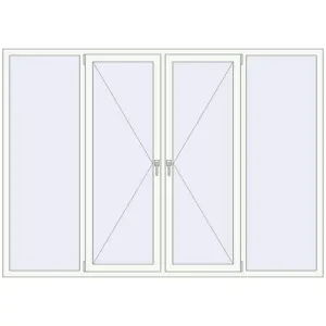 fereastră 2480x1765 - REHAU Brillant-Design . Vedere din interior Cumpără Ferestre 2480x1765 mm REHAU BRILLANT DESIGN RAL 9016 Traffic white two-sided