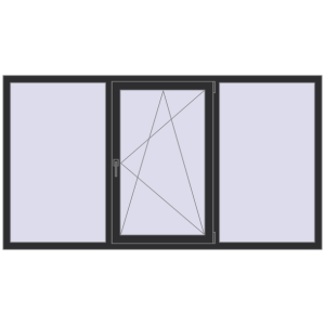 fereastră 2200x1200 - REHAU EURO-DESIGN 70 . Vedere din interior Cumpără Ferestre 2200x1200 mm OPTIMUM REHAU EURO 70 ANTHRACITE_GREY_GLATT two-sided