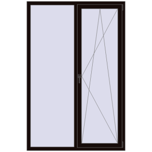 Cumpără Ferestre 1350x2050 mm REHAU BRILLANT DESIGN BLACK_BROWN two-sided