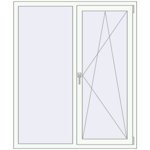 Cumpără Ferestre 1250x1550 mm BASE REHAU EURO 60 RAL 9016 Traffic white two-sided