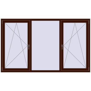 fereastră 2250x1350 - REHAU SYNEGO MD . Vedere din interior Cumpără Ferestre 2250x1350 mm ENERGY-SAVING REHAU SYNEGO MD BLACK_CHERRY two-sided