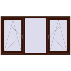 Cumpără Ferestre 2000x1100 mm REHAU ARTEVO BLACK_CHERRY two-sided